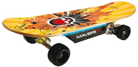 Maverix E-Skateboard mit profillosen Reifen